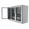 Koolmore 3 Door Stainless Steel Back Bar Cooler Counter Height Glass Door Refrigerator BC-3DSW-SS